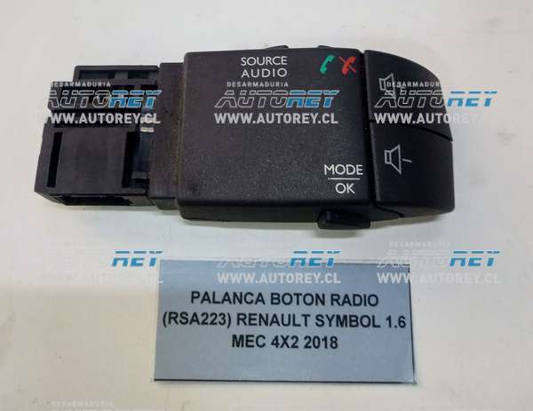 Palanca Boton Radio (RSA223) Renault Symbol 1.5 MEC 4×2 2018
