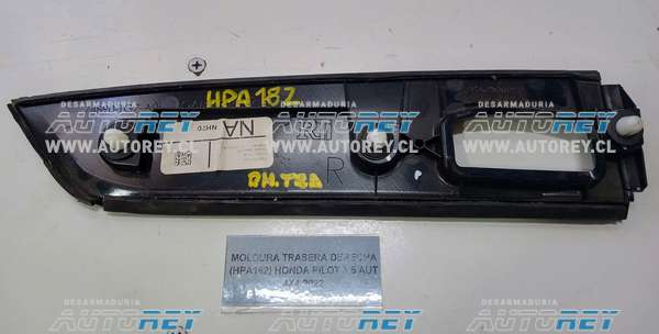 Moldura Trasera Derecha (HPA182) Honda Pilot 3.5 AUT 4×4 2022