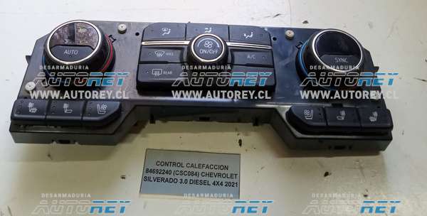 Control Calefacción 84692240 (CSC084) Chevrolet Silverado 3.0 Diesel 4×4 2021