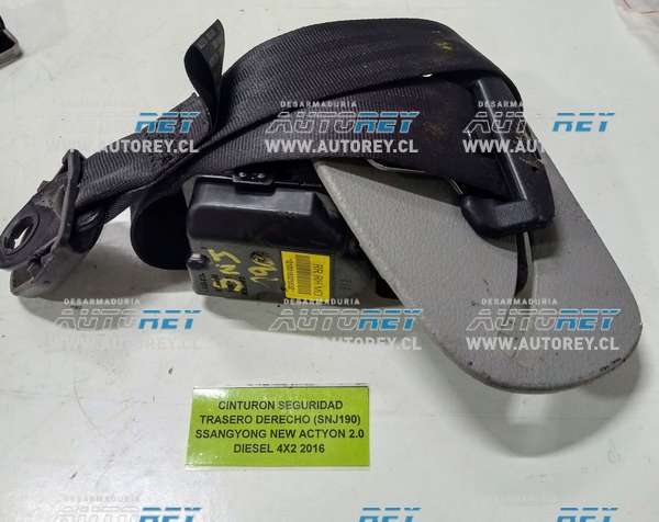 Cinturon Seguridad Trasero Derecho (SNJ190) Ssangyong New Actyon 2.0 Diesel 4×2 2016