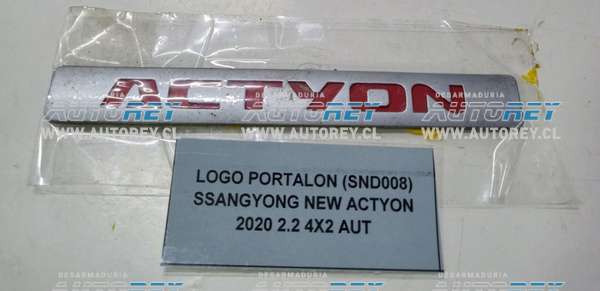Logo Portalon (SND008) Ssangyong New Actyon 2020 2.2 AUT