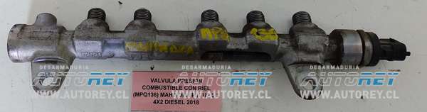 Válvula Presión Combustible Con Riel (MPQ136) Mahindra Pik Up 2.2 4×2 Diesel 2018 $80.000 + IVA
