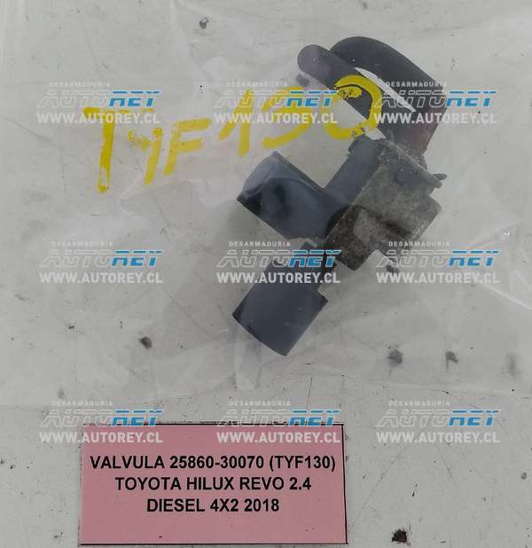 Válvula 25860-30070 (TYF130) Toyota Hilux Revo 2.4 Diesel 4×4 2018 $30.000 + IVA
