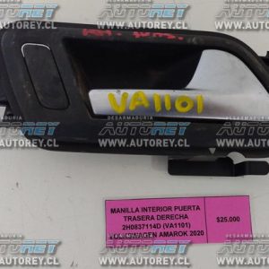 Manilla Interior Puerta Trasera Derecha 2H0837114D (VA1101) Volkswagen Amarok 2020 $5.000 + IVA